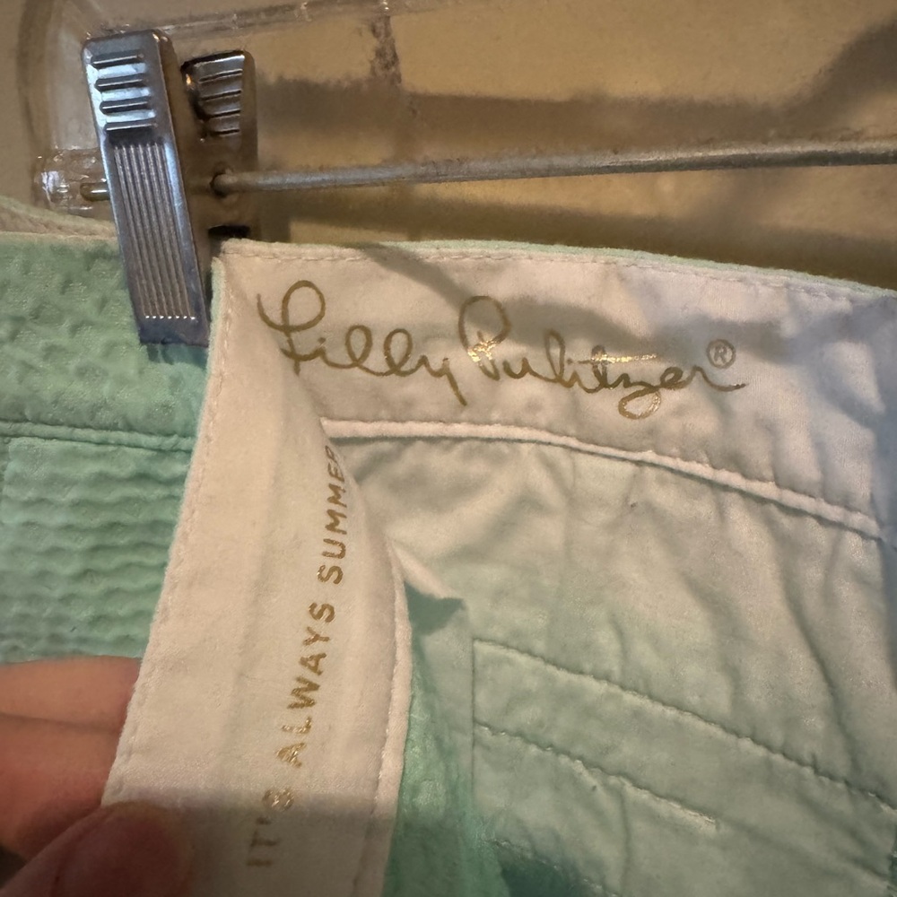 Lilly Pulitzer Mint Green Scallop Hem Women Buttercup Shorts - Picture 4 of 4